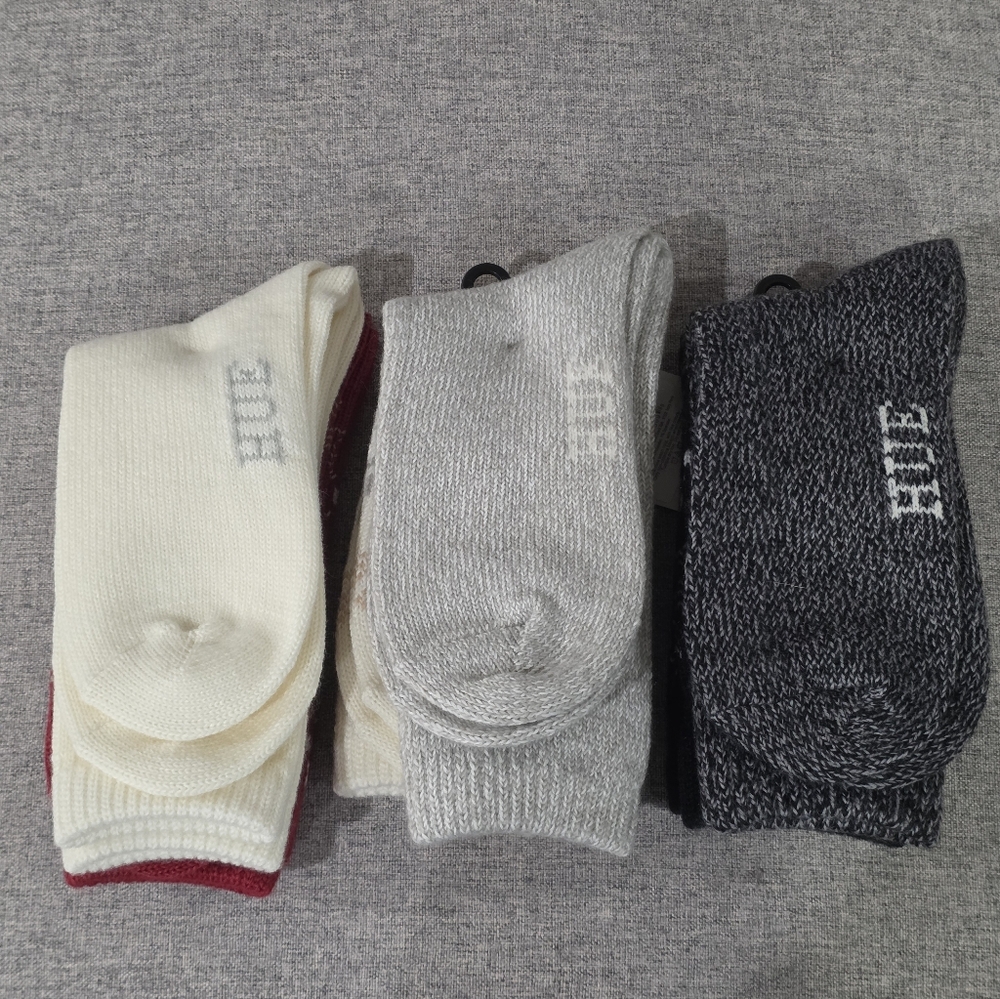 6 HUE New Boot Socks Heavy Weight Nordic Snowflake - Picture 5 of 5